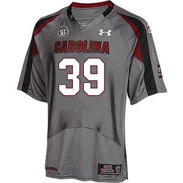 Men #39 Kai Kroeger South Carolina Gamecocks College Football Jerseys Sale-Gray